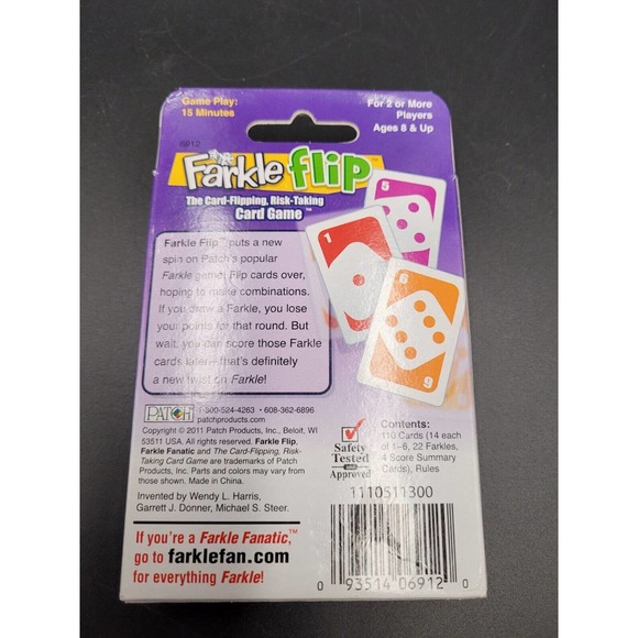 Farkle Flip Card Game Patch Games - Picture 2 of 6